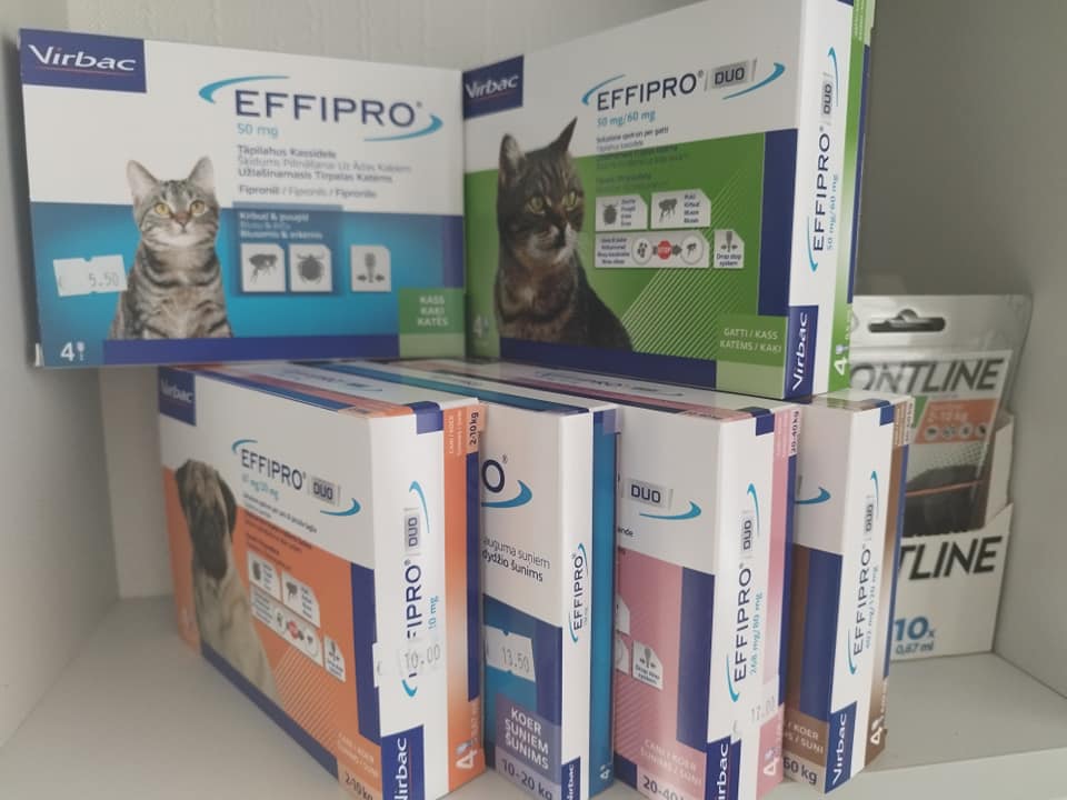 Frontline un Effipro pilināmie līdzekļi