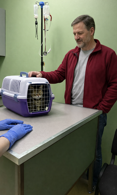 Kaķis pie veterinārārsta